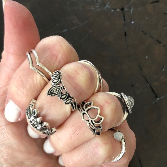 Midi Ring 7pc Set - Picture 5 of 7